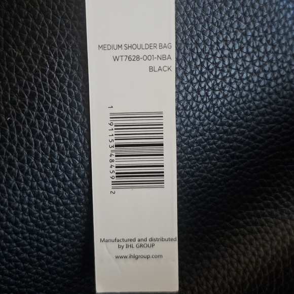 Rae Dunn Black Pebbled Leather Medium Shoulder Crossbody Adjustable Strap - Picture 7 of 8